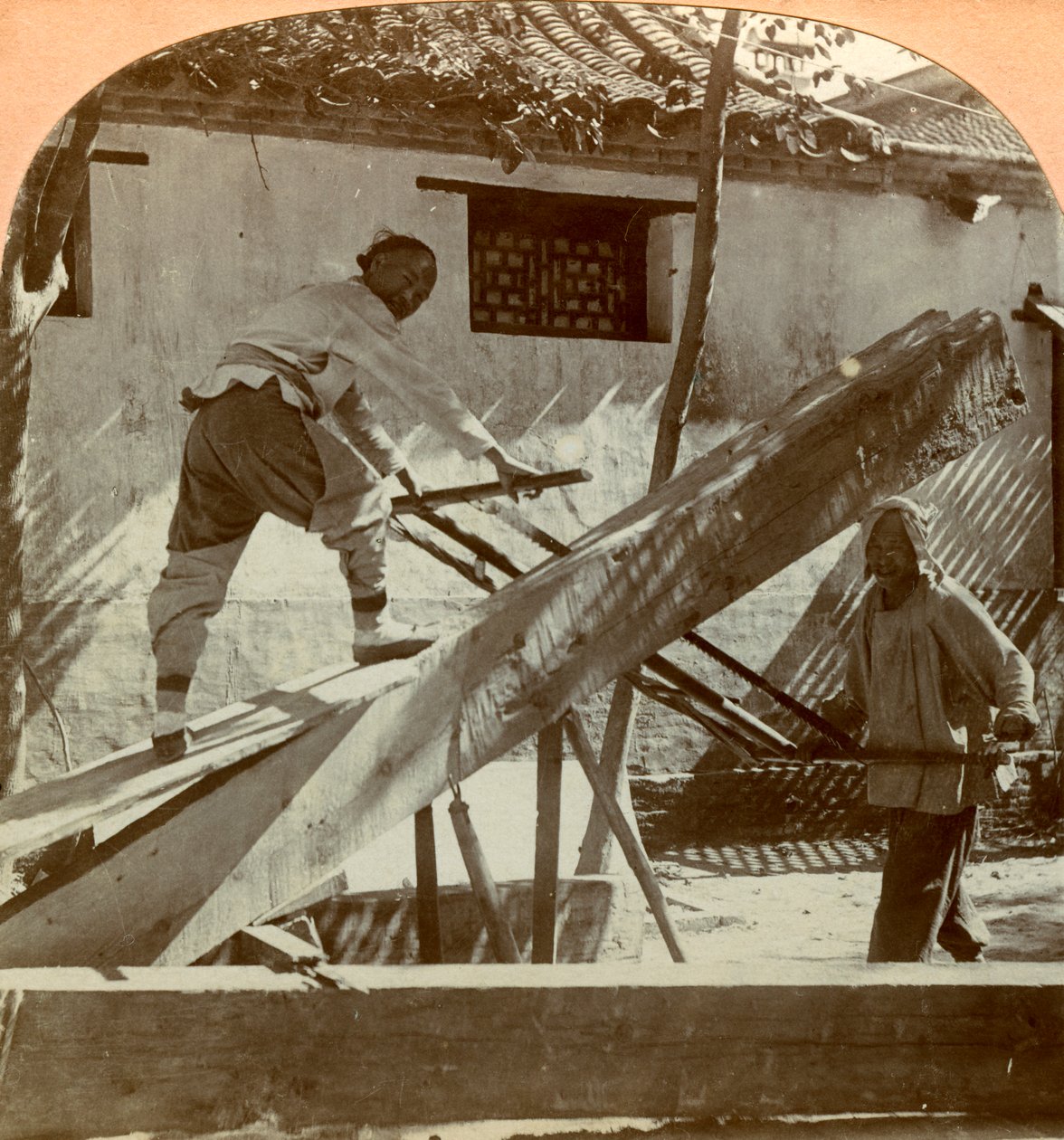 एक चीनी मिल, पेकिंग, चीन, 1900। द्वारा कीस्टोन व्यू कंपनी