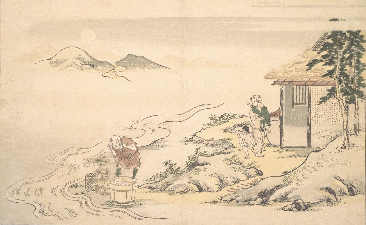 इमो हार्वेस्ट के समय पूर्णिमा, 8वां महीना, 1789। द्वारा किटगावा उतामारो