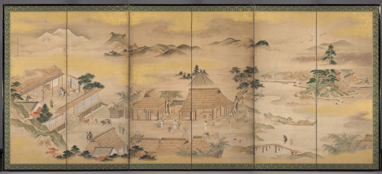 बसंत और पतझड़ खेती पतझड़, 1700s। द्वारा को सुकोकू
