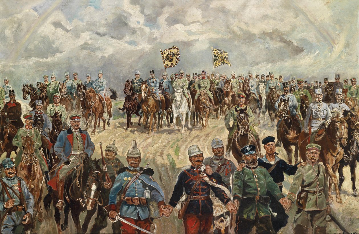 प्रथम विश्व युद्ध, 1914-1918 में अपने कमांडरों के साथ संबद्ध सम्राट द्वारा रसोइया