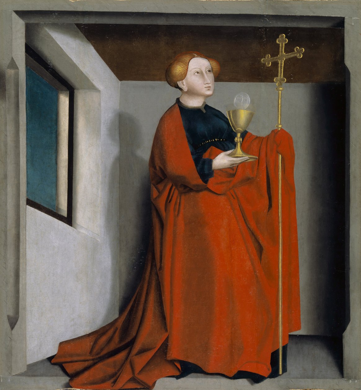 हेलेस्पीगेल अल्टारपीस से एक्लेसिया, c.1435 (ओक पैनल पर मिश्रित मीडिया) द्वारा कोनराड जिट्ज़