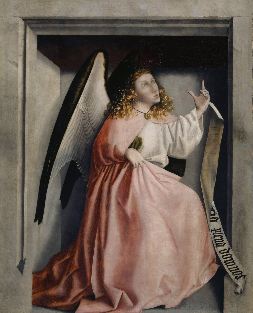Heilspiegel Altarpiece, 14.14 (ओक पैनल पर मिश्रित मीडिया) से घोषणा के दूत द्वारा कोनराड जिट्ज़