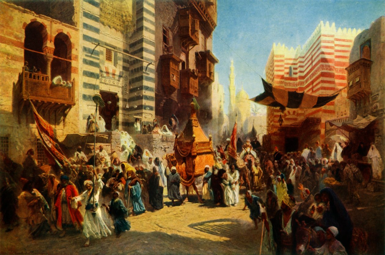 1876, 1965 में मेक्का से काहिरा तक पवित्र कालीन की वापसी। द्वारा कॉन्स्टेंटिन एगोरोविच माकोवस्की