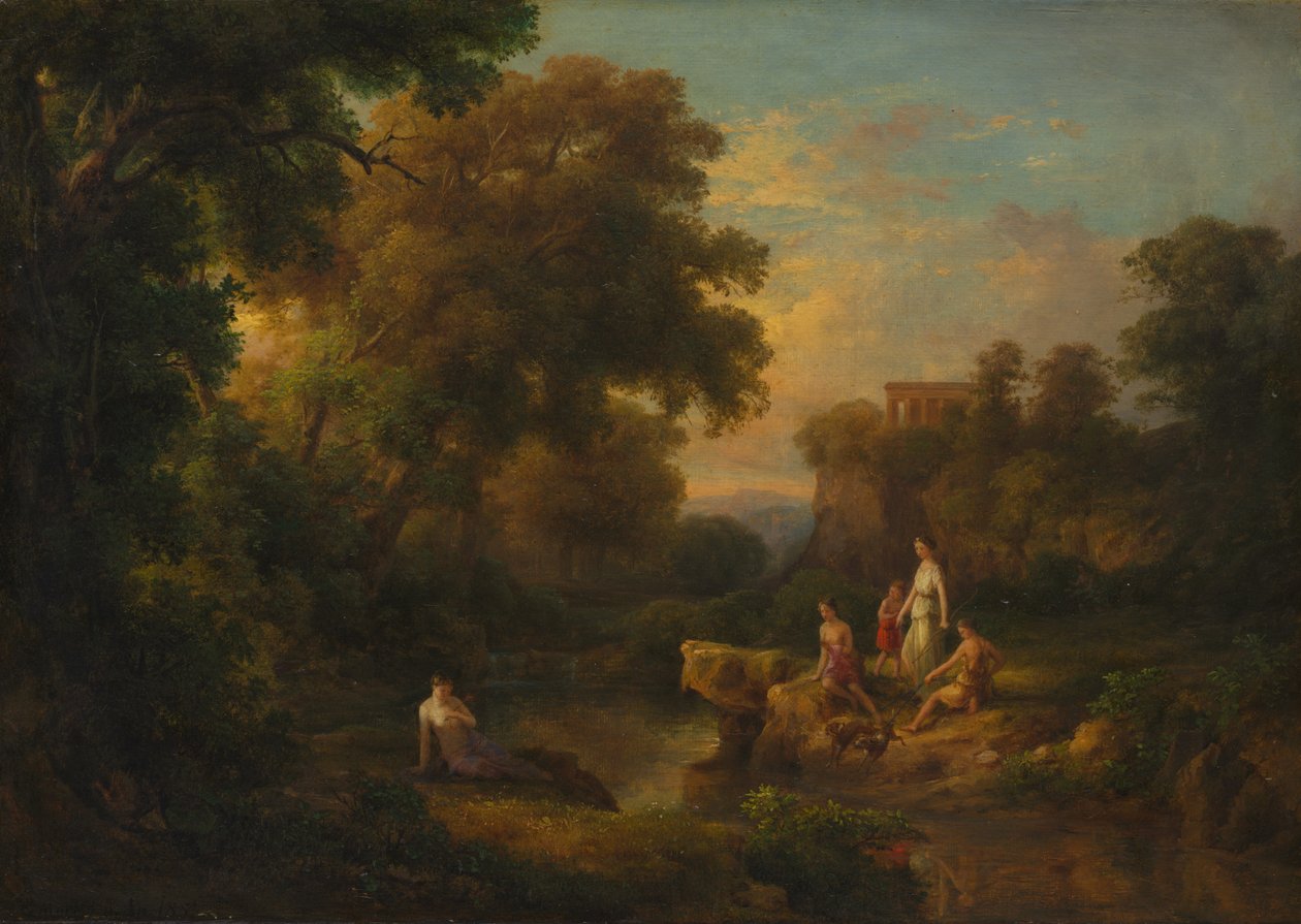 डायना एंड हर निम्फ्स, 1853। द्वारा क्रॉली मार्को