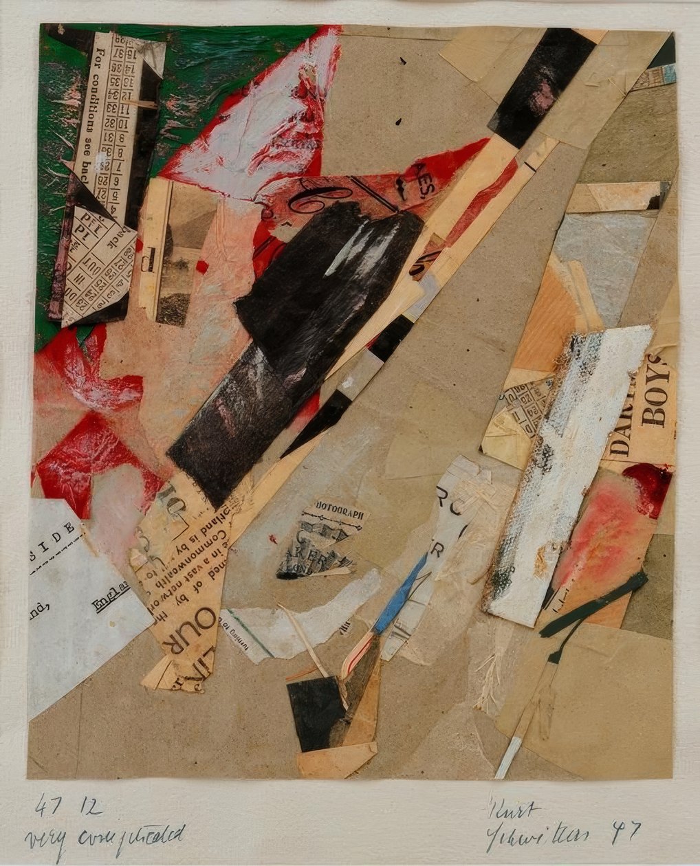 ४ complicated १२ बहुत जटिल द्वारा कर्ट Schwitters