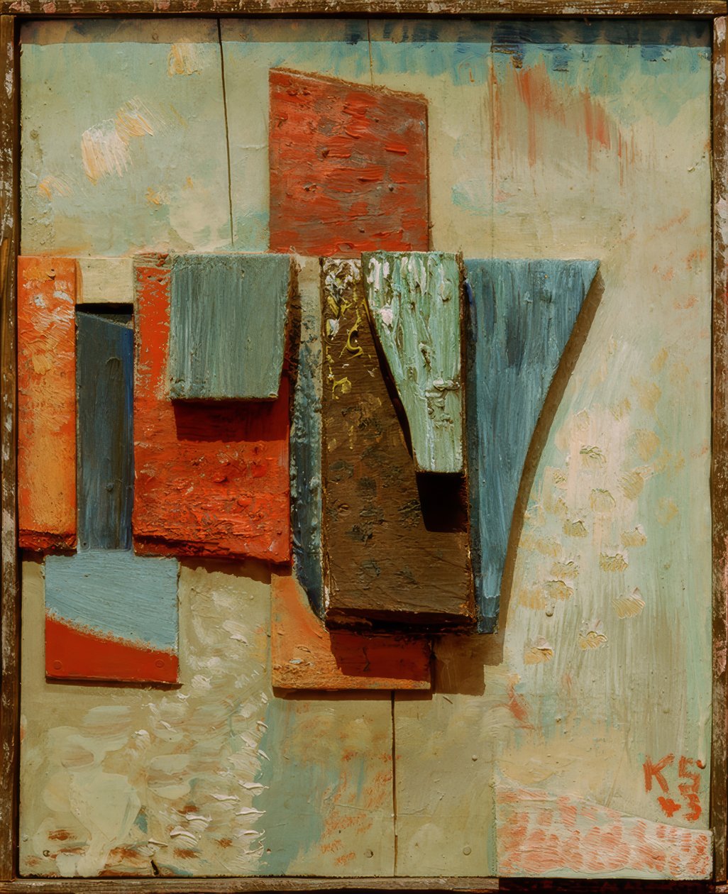 रंगीन लकड़ी का निर्माण द्वारा कर्ट Schwitters