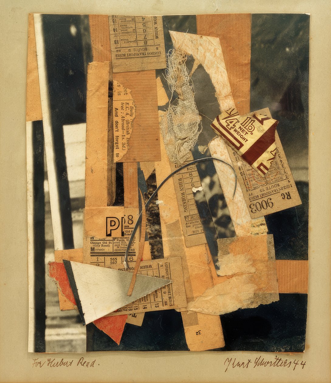 हर्बर्ट रीड के लिए द्वारा कर्ट Schwitters