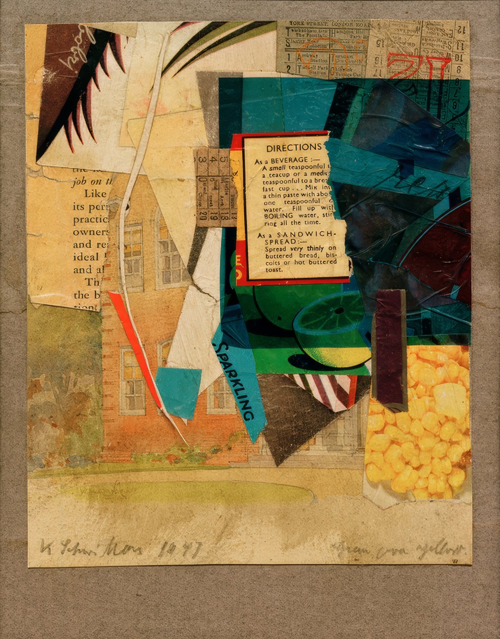 हरे पर पीला द्वारा कर्ट Schwitters