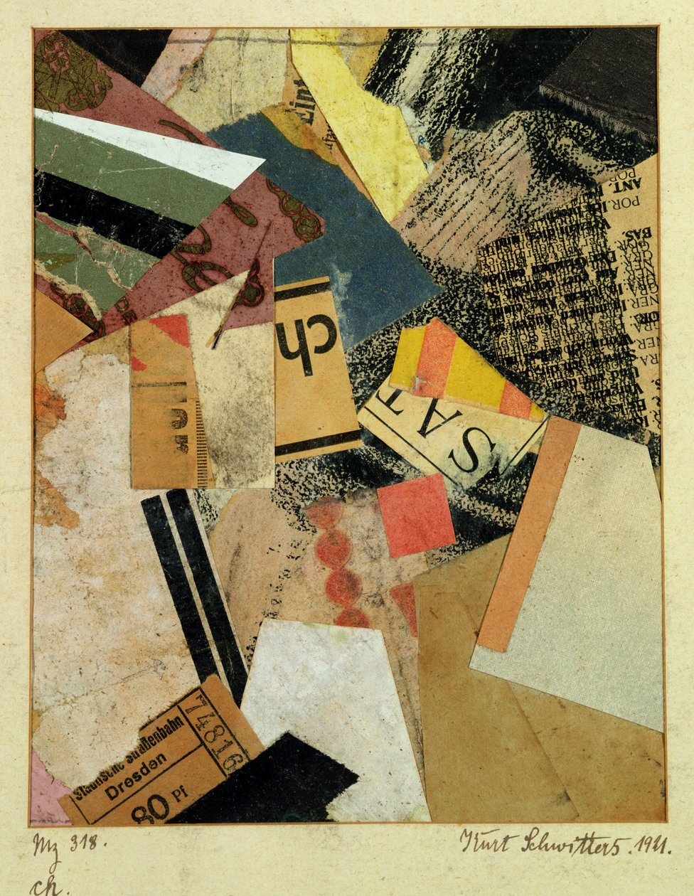 एमजेड 318 सीएच, 1921 द्वारा कर्ट Schwitters