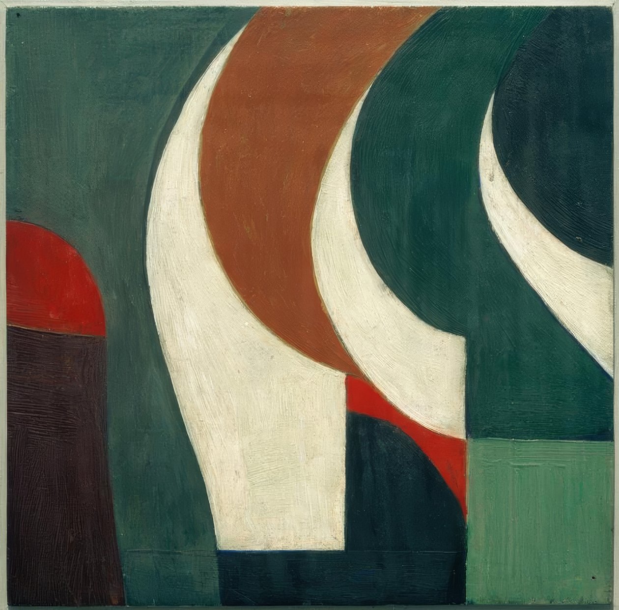 शीर्षकहीन (तीन सफ़ेद सिकल के साथ चित्र) द्वारा कर्ट Schwitters