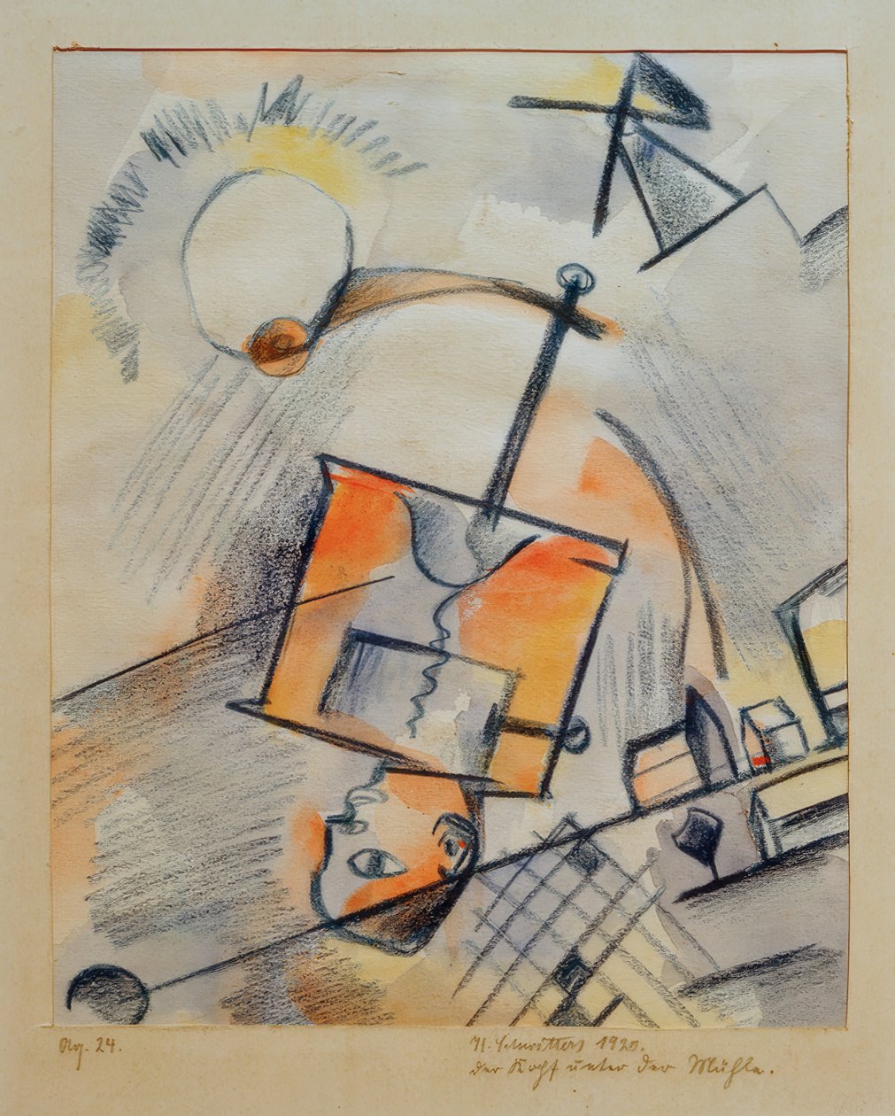 शीर्षक रहित (मिल के नीचे का सिर) द्वारा कर्ट Schwitters