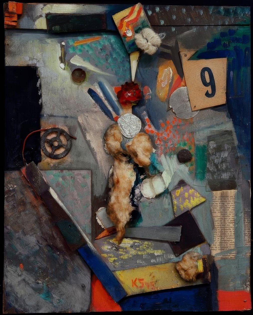 शीर्षकहीन (मेरज़बिल्ड 9) द्वारा कर्ट Schwitters