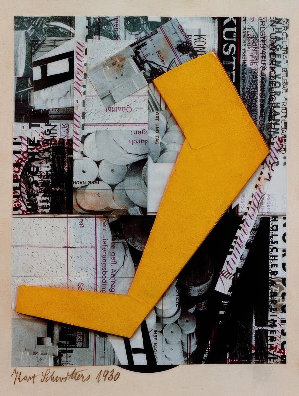 शीर्षक रहित (पीले आकार के साथ) द्वारा कर्ट Schwitters