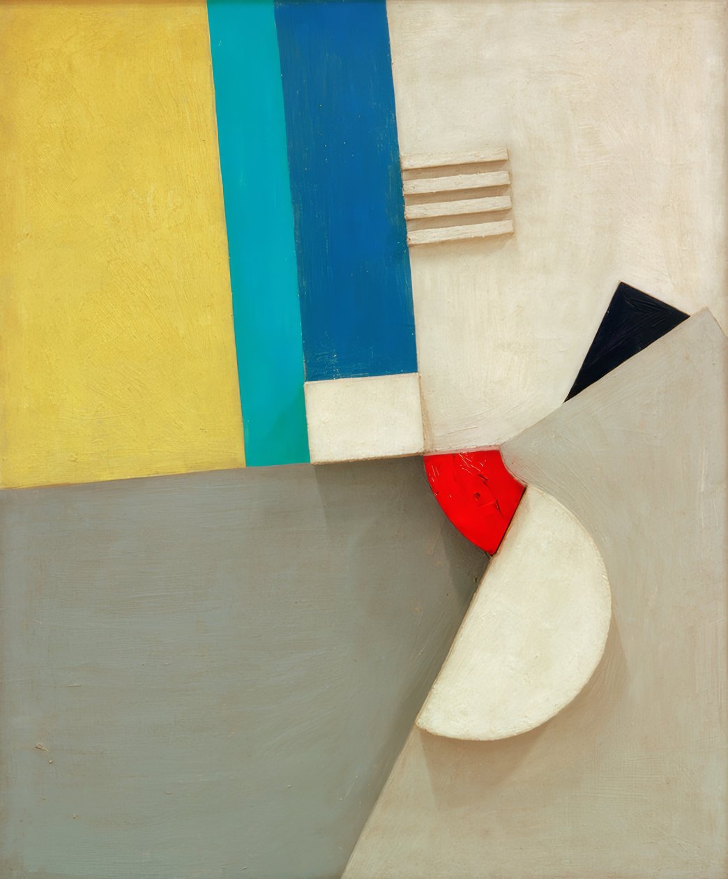 लाल खंड के साथ राहत द्वारा कर्ट Schwitters