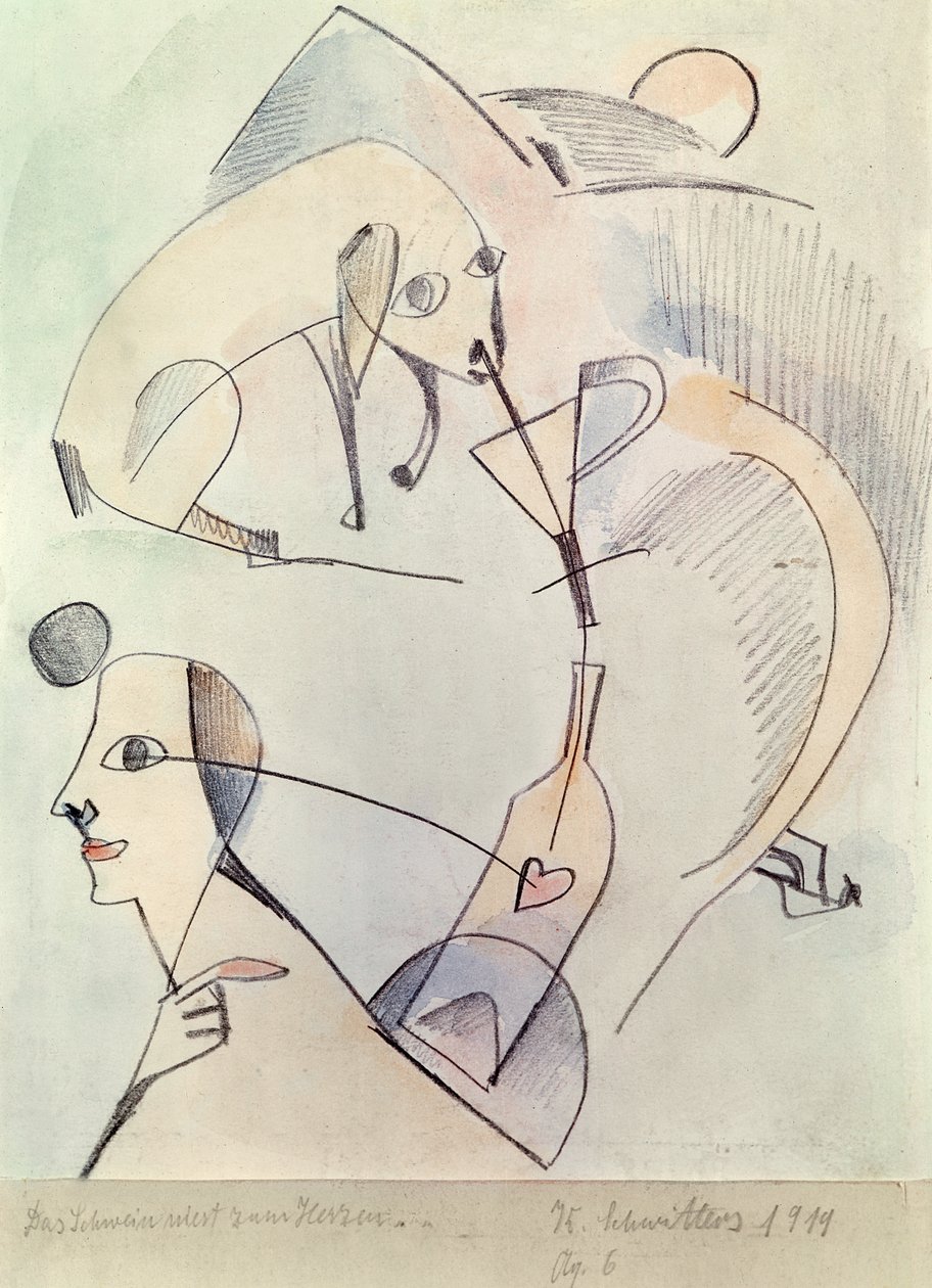 सुअर 1919 दिल की ओर छींकता है द्वारा कर्ट Schwitters