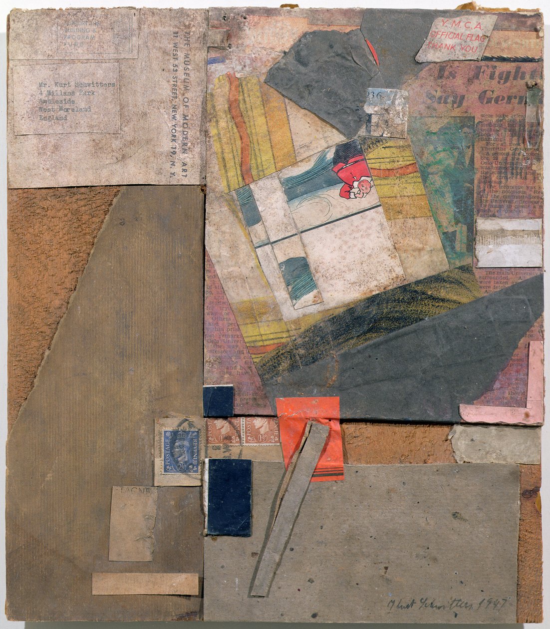 वाईएमसीए फ्लैग, थैंक यू, एमलेसाइड, 1947 द्वारा कर्ट Schwitters
