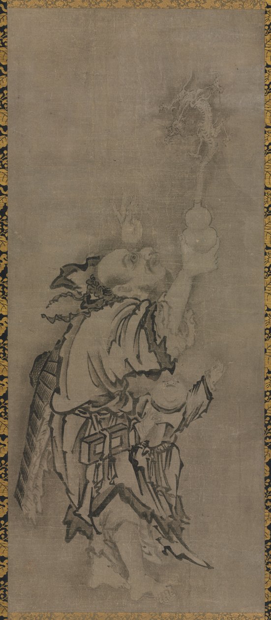 दाओवादी अमर के साथ होती: लौकी और ड्रैगन के साथ अमर, c. 1575-1600। द्वारा क्यूसेकी टोमोनोबु