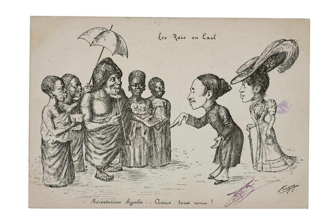 निर्वासन में राजा। रॉयल प्रस्तुतियाँ: दोस्त, सभी दोस्त!, C.1906 द्वारा एल। चागनी