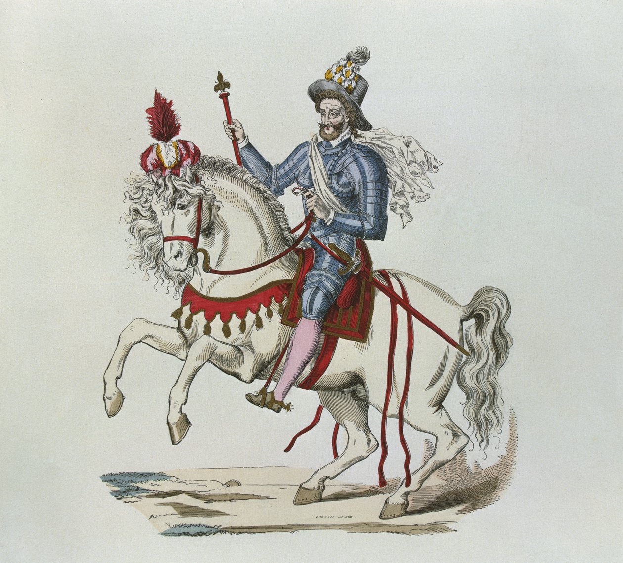 1596 में हेनरी चतुर्थ का अश्वारोही चित्र द्वारा लैकोस्टे जेने