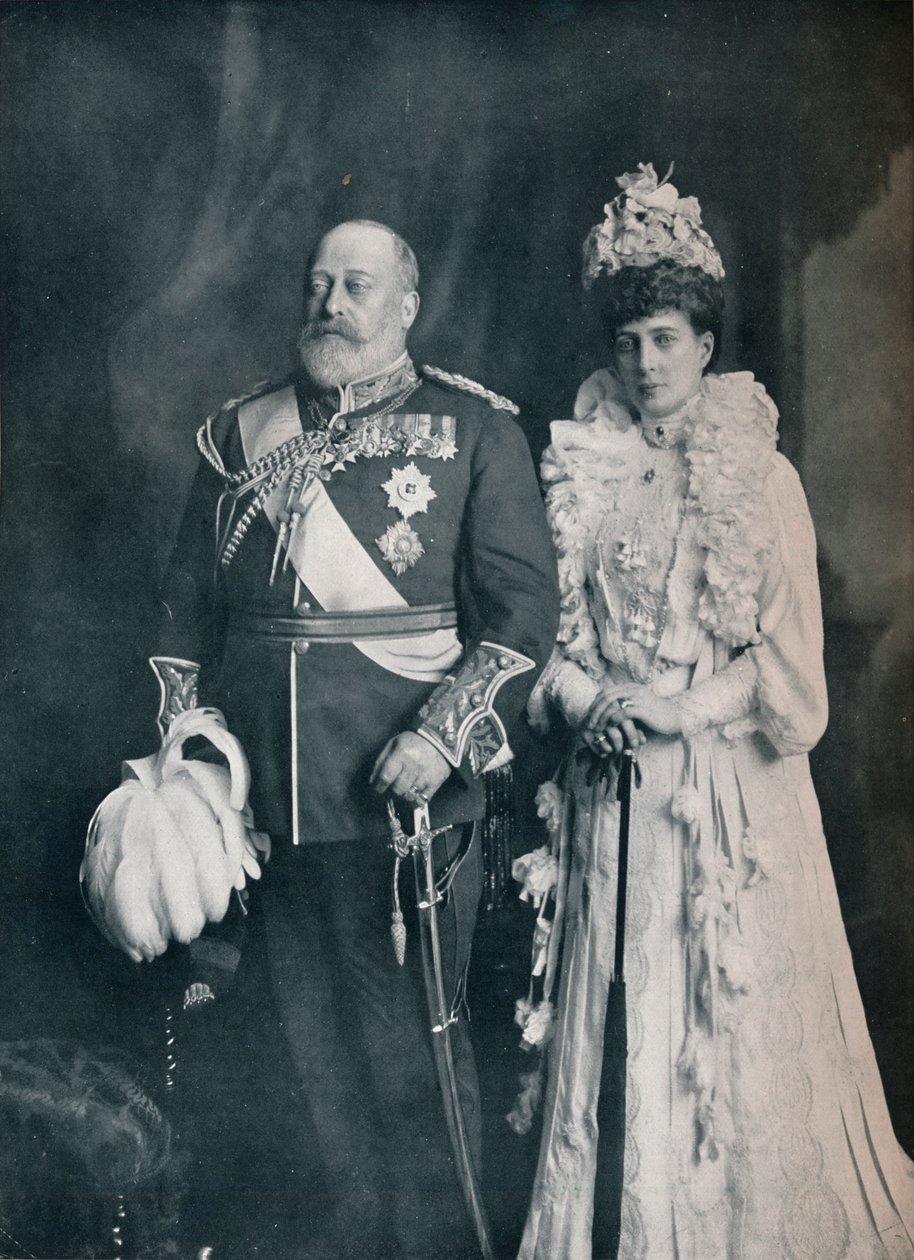 क्वीन एलेक्जेंड्रा के साथ किंग एडवर्ड सप्तम, c1908 1911 द्वारा Lafayette