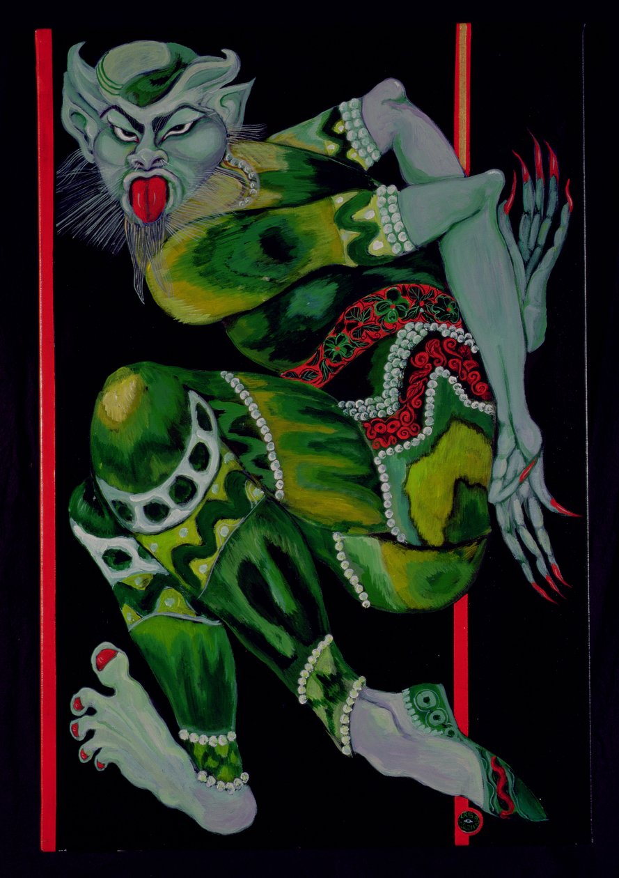 डेविल, बकस्ट (भाग I) के बाद, 1992 (कैनवास पर एक्रिलिक) (279212 भी देखें) द्वारा लैला शावा