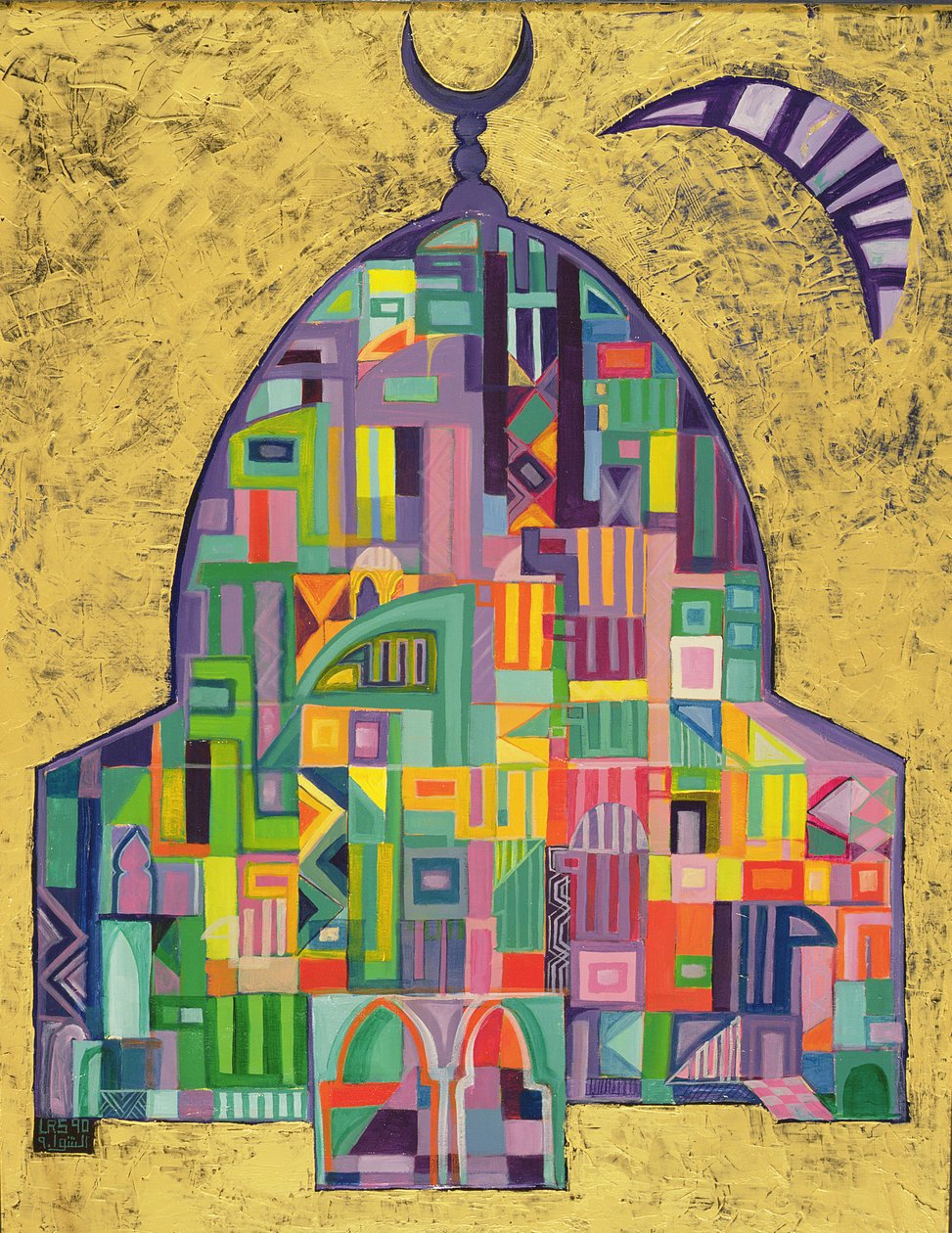 हाउस ऑफ़ गॉड II, 1993-94 (कैनवास पर एक्रिलिक) द्वारा लैला शावा