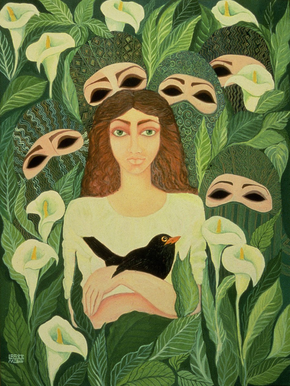 कैदी, 1988 (कैनवास पर एक्रिलिक) द्वारा लैला शावा