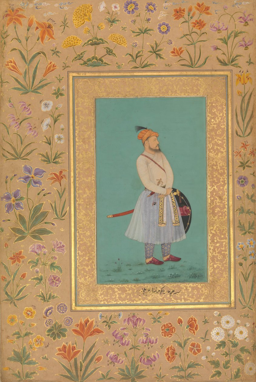 किलिच खान तुरानी का चित्र, शाहजहाँ एल्बम से फोलियो, सीधे: सीए। 1640, छंद: सीए। 1530-50 द्वारा लालचंदो
