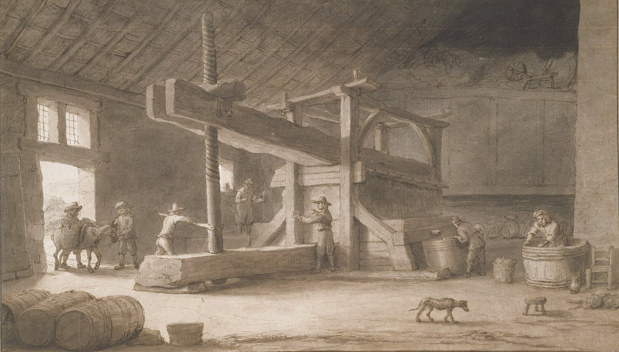 नैनसी के बाहर महाशय डीटील का शराब, c.1670 (कागज पर धोने के साथ पेन की स्याही) द्वारा लैंबर्ट डूमर