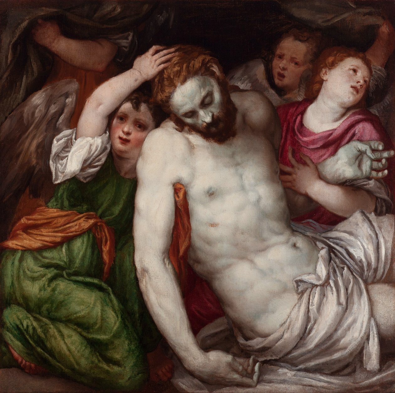 एन्जिल्स के साथ Pietà द्वारा लैम्बर्ट सस्ट्रीस