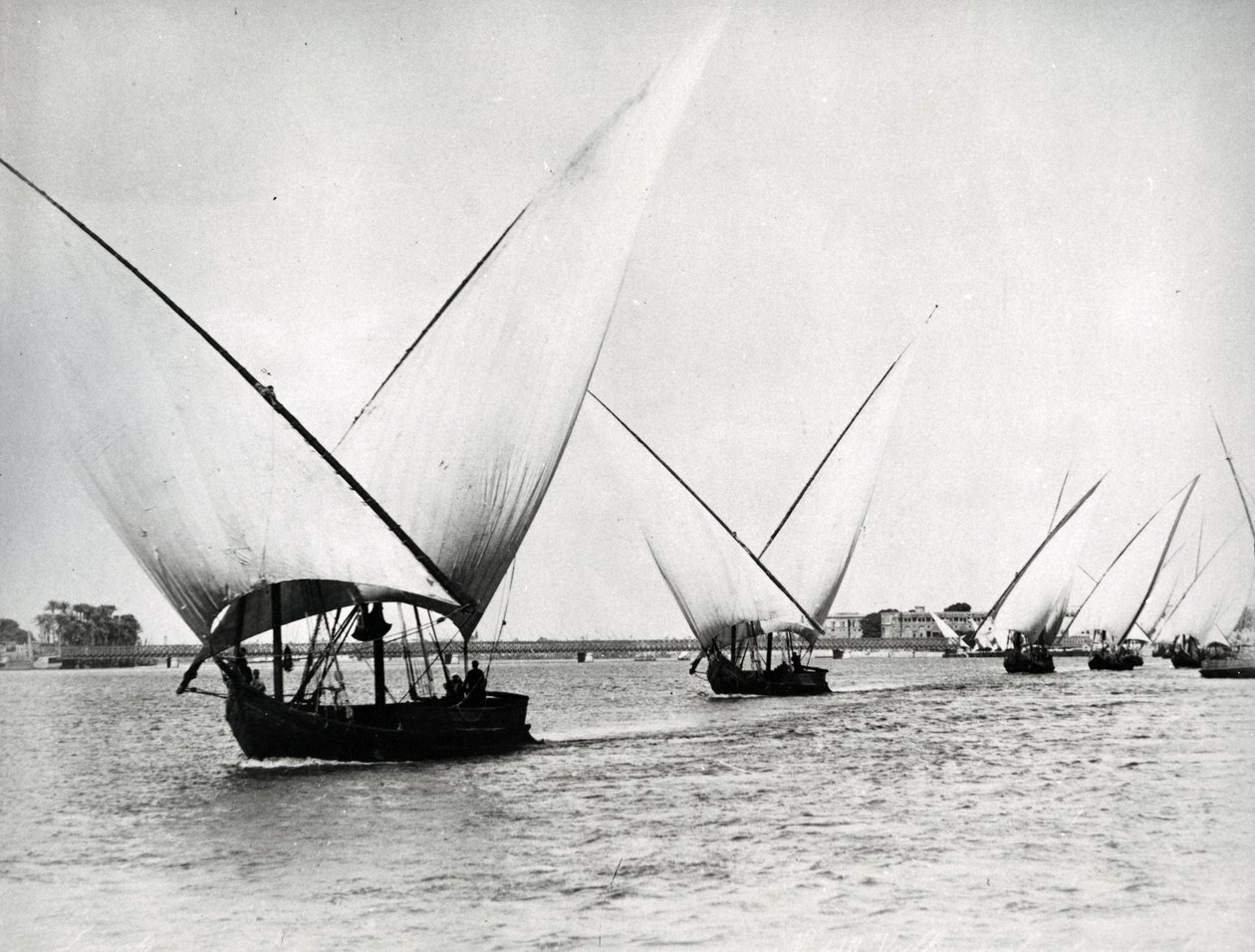 नील नदी पर नौकायन, c.1880 द्वारा Langaki