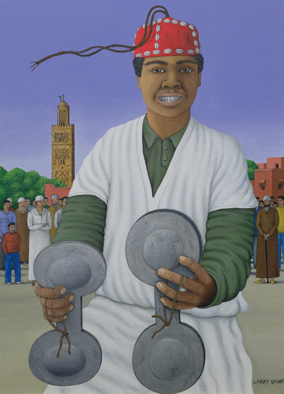 Gnawa द्वारा पीछा किया, 1990 (सनी पर एक्रिलिक) द्वारा लैरी स्मार्ट