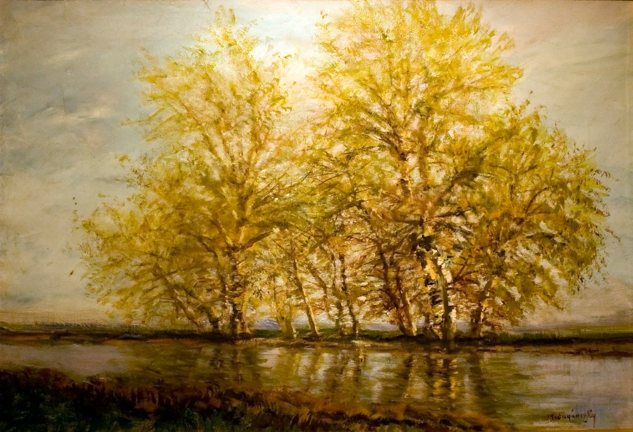 कोराटवास फ़क ए विस्पार्टोन्स्किन: अर्ली_सप्रिंग_Trees_at_the__Waterfrontn द्वारा लास्ज़लो मेद्यांसज़स्की