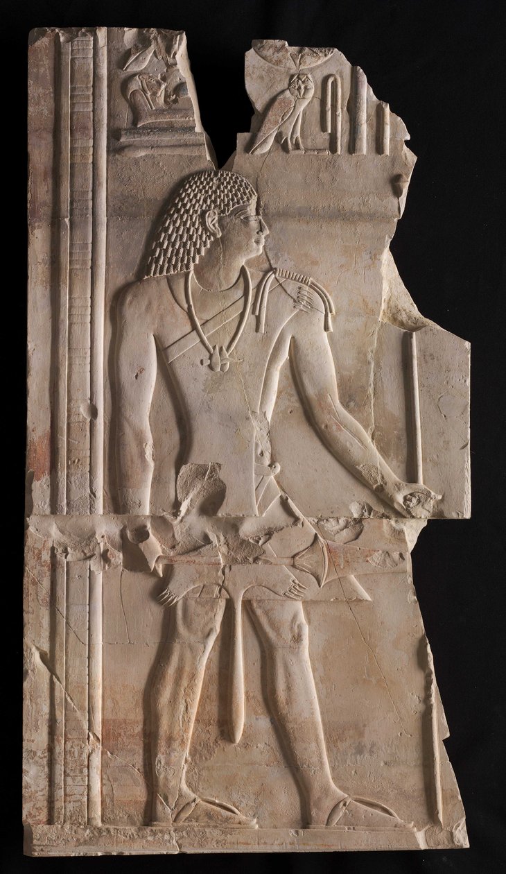 स्टाफ और राजदंड के साथ पुजारी के रूप में मेंटुमेत, c.667-647 ईसा पूर्व द्वारा देर से मिस्र
