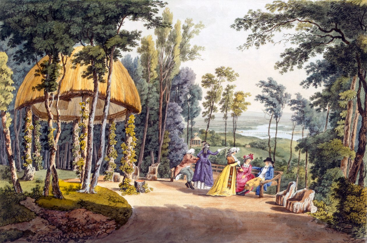 टेम्पल रीजनबर्ग का दृश्य, कोबेनजेल की गिनती का महल, 1790 का दशक द्वारा लारेंस जैंचा