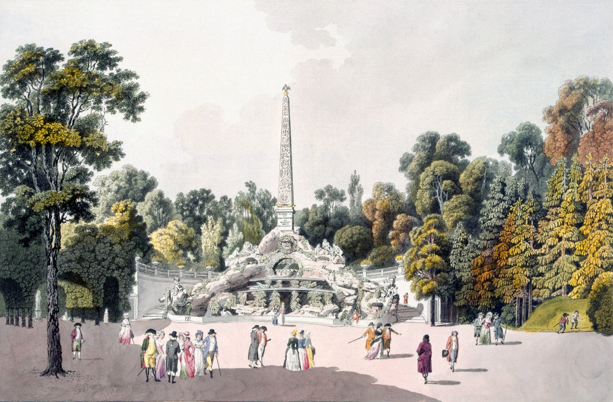 1790 के वियना के स्कोनब्रन के महल में गार्डन का दृश्य द्वारा लारेंस जैंचा