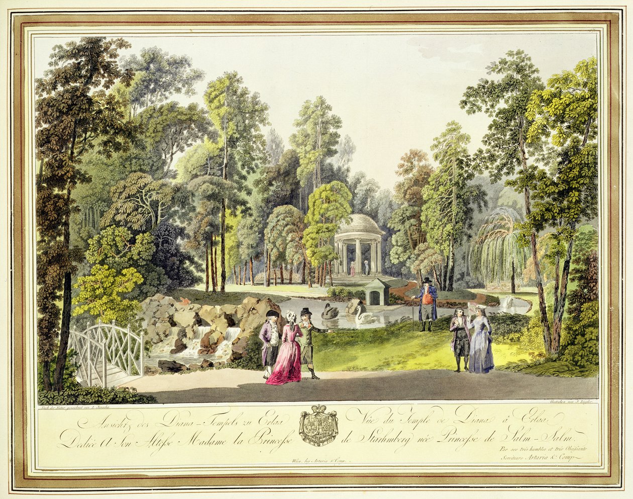 एरलाव में डायना के मंदिर का दृश्य, जोहान ज़िगलर द्वारा उत्कीर्ण (c.1750-c.1812), c.1790s द्वारा लारेंस जैंचा