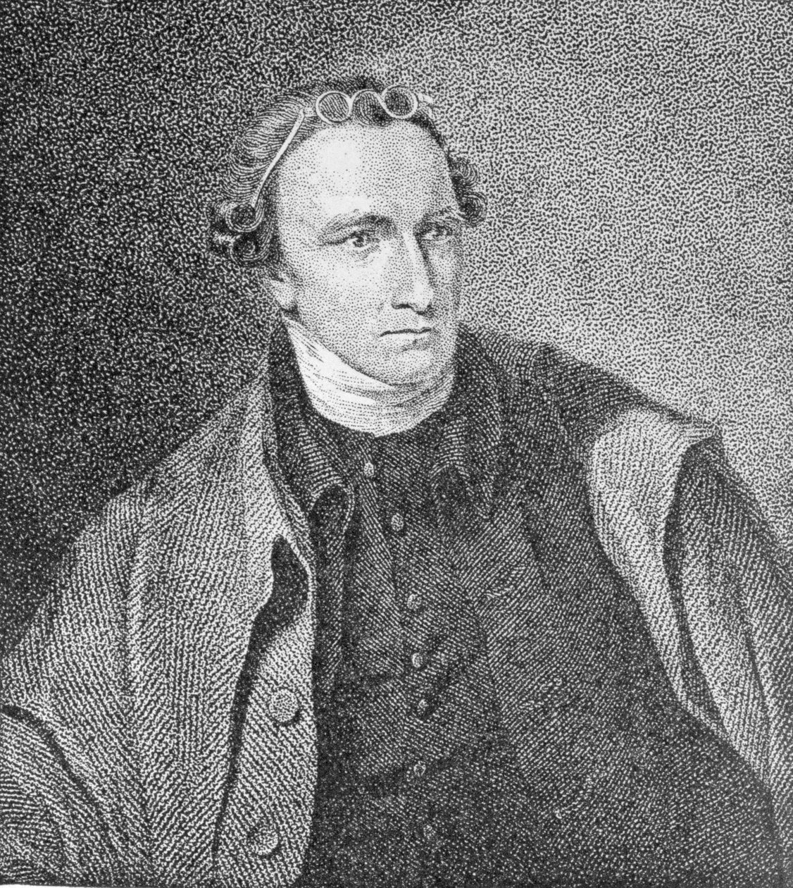 पैट्रिक हेनरी का चित्रण, विलियम सैचवेल लेन (1769-1821) द्वारा उत्कीर्ण, एनालिटिक मैगज़ीन में एक प्रिंट से, दिसंबर 1817 द्वारा लॉरेंस सुली