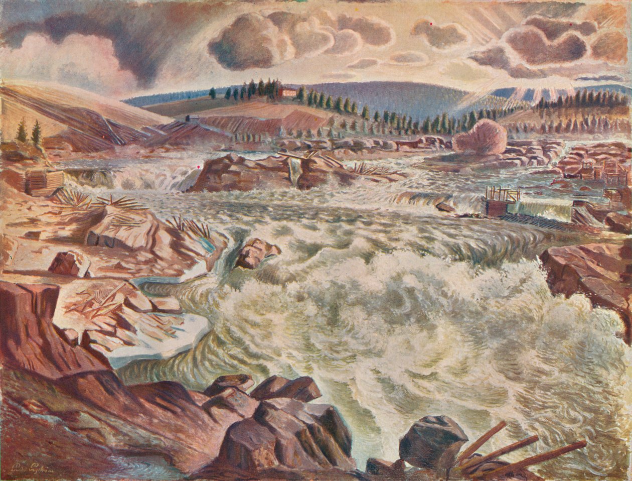 झरना, c1900 1935। द्वारा लिएंडर इंगस्ट्रॉम