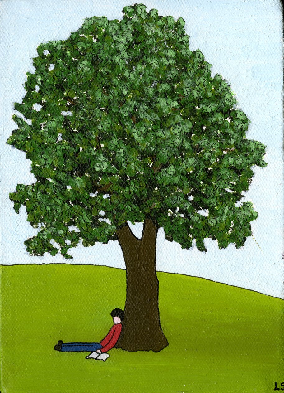 आलसी डेज़, 2015, (कैनवस पर एक्रिलिक और इंक) द्वारा ली सेलर्स