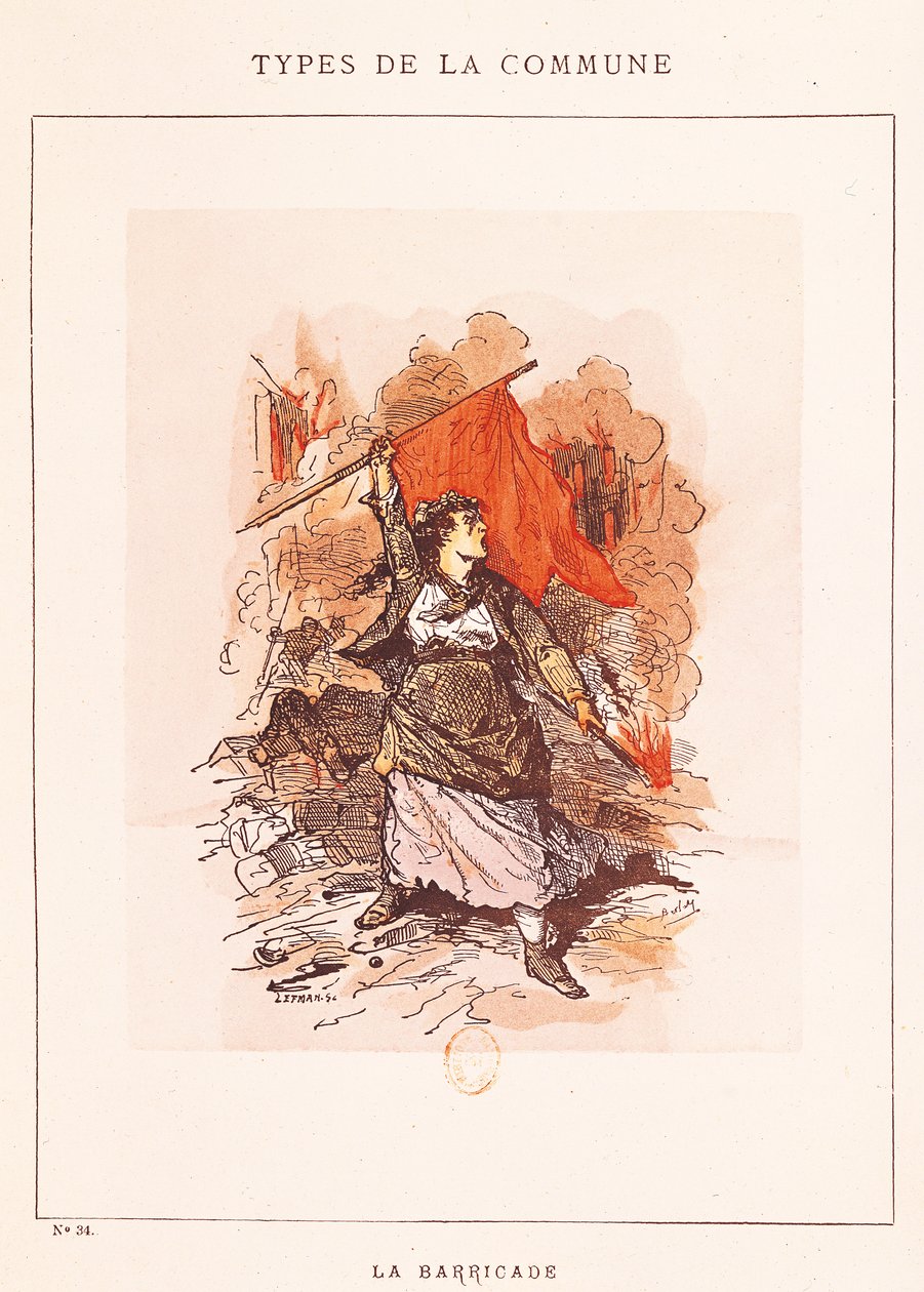 द बैरिकेड, नं .34 &39;टाइप डे ला कम्यून&39;, 1871 से द्वारा Lefman