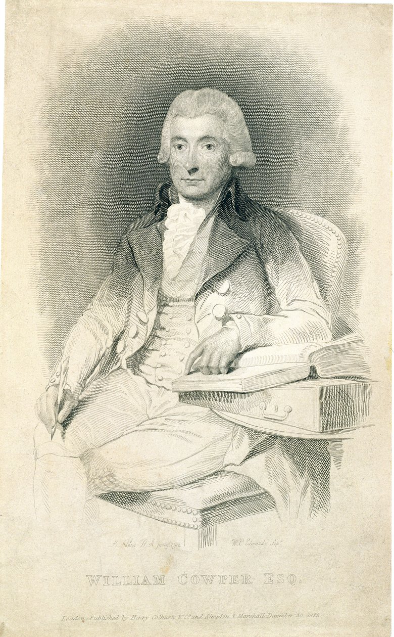 विलियम काउपर (1731-1800), डब्ल्यूसी एडवर्ड्स द्वारा उत्कीर्ण, 1823 द्वारा लमूएल फ्रांसिस एबॉट