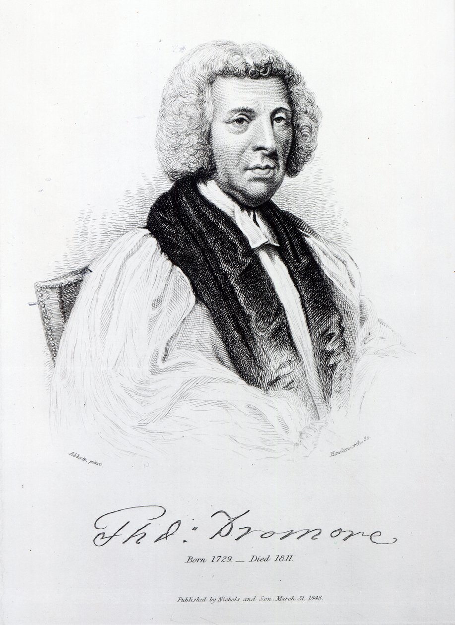 थॉमस पेर्सी, बिशप ऑफ ड्रोमोर, जॉन हॉकस्वर्थ द्वारा उत्कीर्ण, 1848 द्वारा लमूएल फ्रांसिस एबॉट