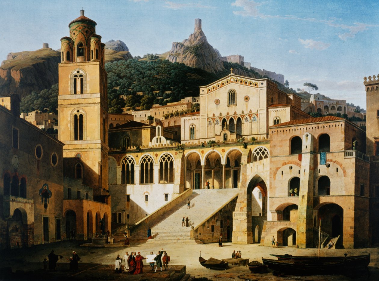 Amalfi . के कैथेड्रल के सामने स्क्वायर द्वारा लियो वॉन क्लेंज़े