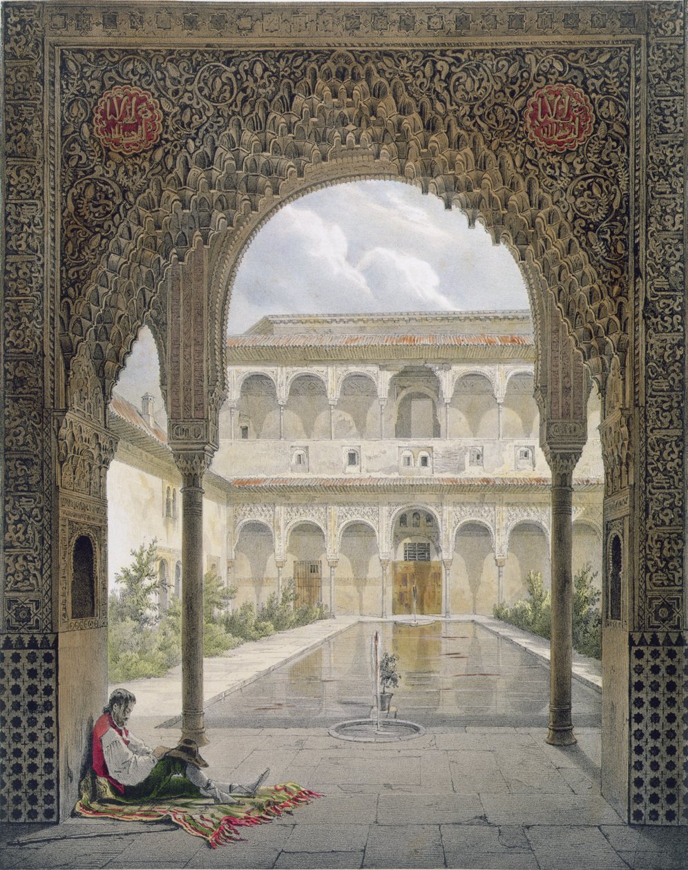 अल्बर्टा, ग्रेनेडा में अल्बर्टा का न्यायालय, 1853 द्वारा लियोन अगस्टे एस्सेलिन्यू