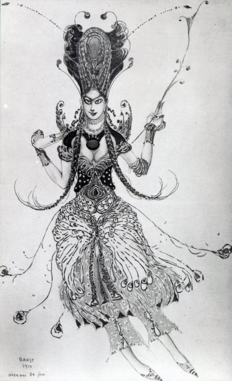 &39;द फायरबर्ड&39; के लिए कॉस्ट्यूम डिज़ाइन, 1910 द्वारा लियोन बक्स्तो