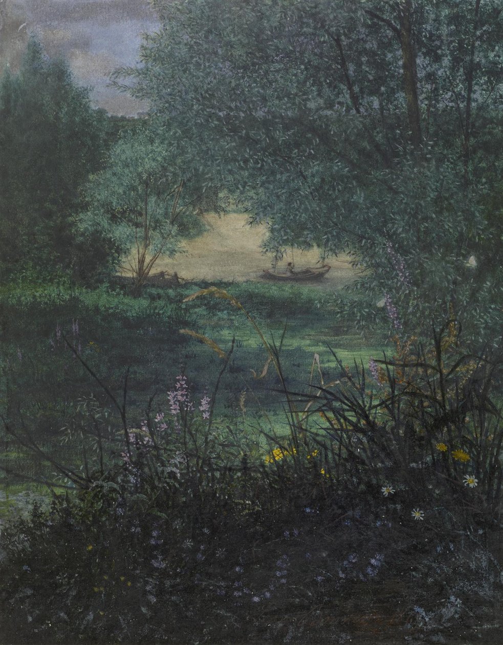 मछुआरे, 1865 (wc, gouache और कलम कागज पर स्याही) द्वारा लियोन बोनविन