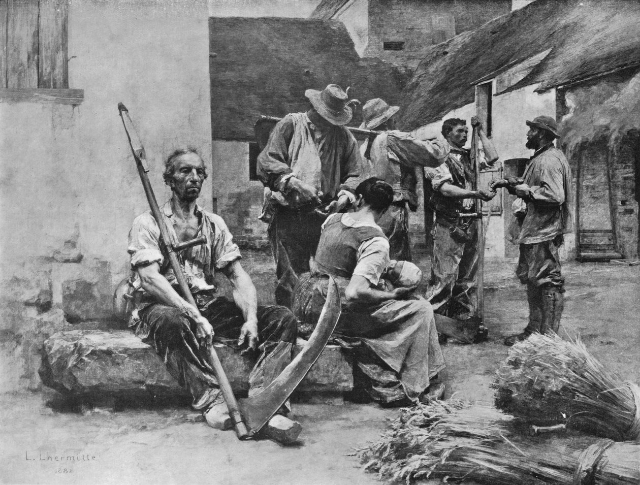 हार्वेस्टर्स का भुगतान, 1882, 1911 द्वारा लियोन ऑगस्टिन लेर्मिटेट