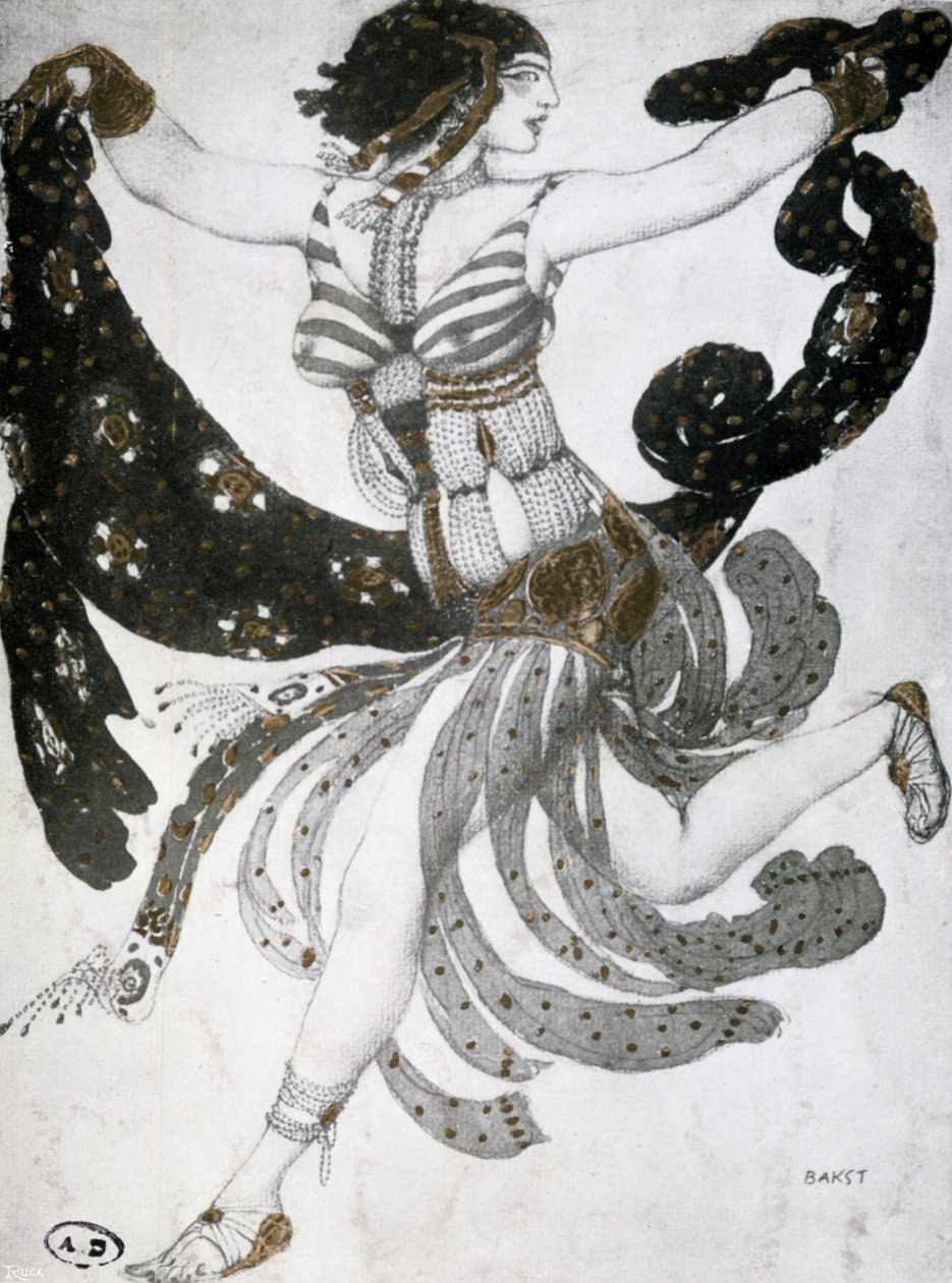 क्लियोपेट्रा, बैले पोशाक डिजाइन, 1909 द्वारा लियोन बक्स्तो