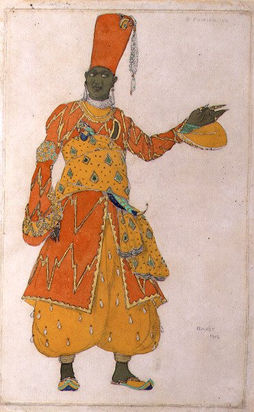 'शेहरज़ादे' के लिए तीन किन्नरों में से एक के लिए पोशाक डिजाइन द्वारा लियोन बक्स्तो